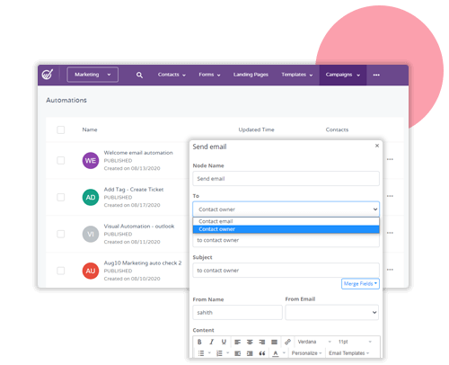 make calls from engagebay crm