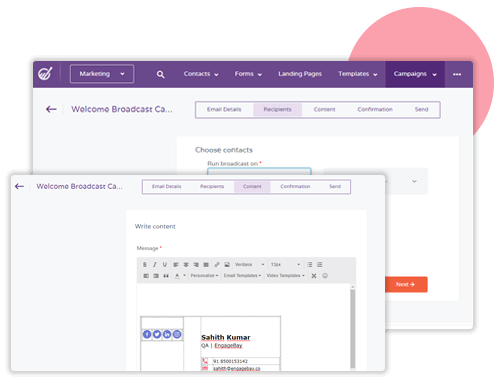 nurture leads in engagebay crm