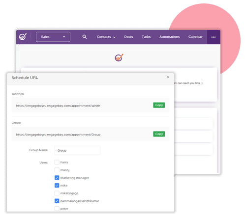 make calls from engagebay crm